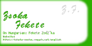 zsoka fekete business card